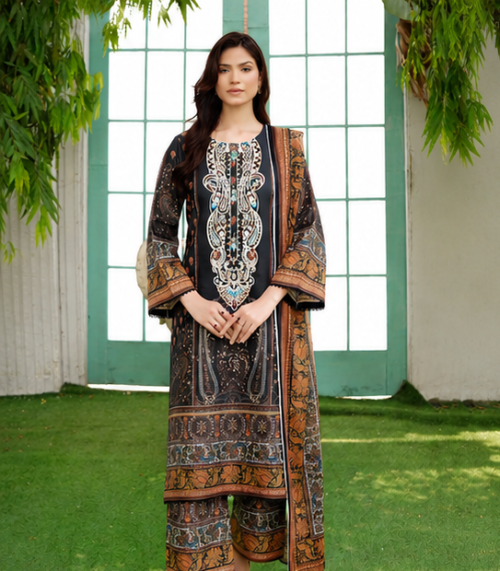 Midnight Heritage Embroidered 3-Piece Suit