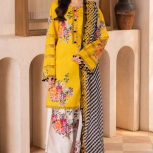 Sunlit Bloom Printed 3-piece Lawn Suit